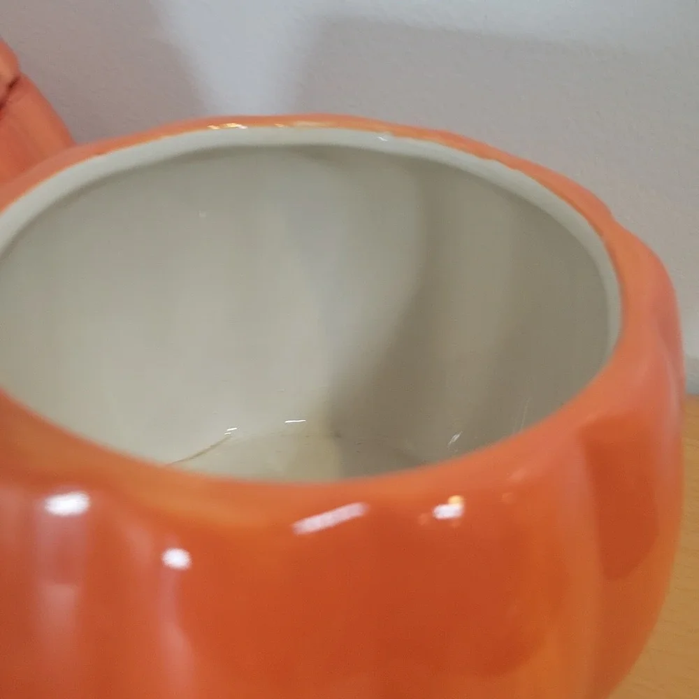 Ceramic Pumpkin‎ Lot of 4 Small Decorative Pumpkins FTD Planters Novelty Items